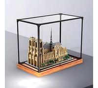 Vitrine en acrylique pour modèle Lego 21061 Notre Dame de Paris, vitrine de collection transparente et anti-poussière (boîte d'affichage uniquement) (modèle de revêtement arrière) (A)