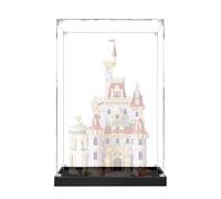 Vitrine en acrylique pour modèle Lego 43263 Château - 3 mm - Étanche à la poussière - Compatible avec Lego 43263 (modèle non inclus) - Base noire de 3 mm