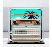 Vitrine en acrylique pour radio vintage Lego 10334, boîte de présentation transparente anti-poussière compatible avec le kit Lego 10334 (modèle non inclus)
