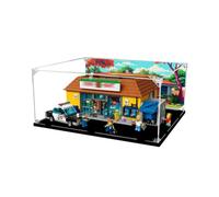 Vitrine en acrylique pour supermarché Lego 71016 - Anti-poussière avec protection UV, ajustement personnalisé pour modèle Lego 71016 - Édition collector (modèle non inclus) (fond + base noire)