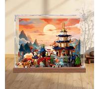 Vitrine en acrylique pour tournoi d'arène Le-go 71814 : modèle Temple City, boîte de présentation anti-poussière (boîte de présentation uniquement) (fond StyleB 3 mm)