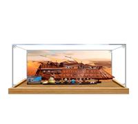 Vitrine en acrylique pour voilier Le-go 75397 Jabba - Transparent - Boîte de rangement - Cadeau - Boîte à poussière (sans modèle) (fond personnalisable) (avec fond - 3 mm)