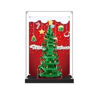 Vitrine en acrylique spécialement conçue pour Lego 40573 - Kit de construction créatif en forme de sapin de Noël - Boîte anti-poussière - Seule vitrine compatible avec Lego 40573 (spray arrière + base