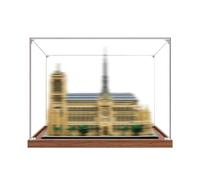 Vitrine en acrylique spécialement fabriquée pour Lego 21061 Notre-Dame de Paris - Boîte transparente anti-poussière - Seule vitrine compatible avec Lego 21061 (base B de 3 mm)