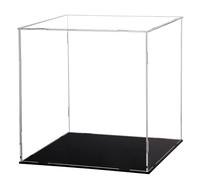 Vitrine en acrylique transparent à monter soi-même - Protection contre la poussière - Pour figurines d'anime, modèles de voiture, objets de collection, rangement à la maison - 25 x 25 x 25 cm