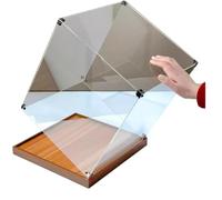 Vitrine en acrylique transparent, Affichage acrylique clair empilable for figurines d'action cristaux tailles multiples(25cm(10") x25cm(10") x25cm(10"))