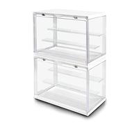 Vitrine en Acrylique Transparent; Plusieurs étapes pour la Collection Lego, Figurines, Modèles ; Boîte d'affichage de Gadgets, Organisateur de Collection de Figurines d'action ; (2, Blanc)