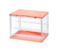 Vitrine en Acrylique Transparent; Plusieurs étapes pour la Collection Lego, Figurines, Modèles ; Boîte d'affichage de Gadgets, Organisateur de Collection de Figurines d'action ; (1, Orange)