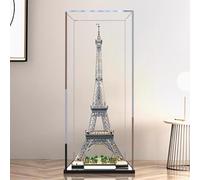 Vitrine en acrylique transparent pour Lego 10307 Tour Eiffel à Paris - Boîte de présentation pour objets de collection - Boîte de rangement transparente anti-poussière pour (coque uniquement) (miroir