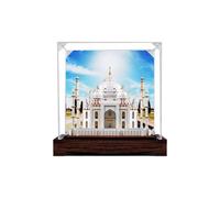 Vitrine en acrylique transparent pour Lego 21056 Taj Mahal - Boîte de rangement - Compatible avec le modèle 21056 - Noyer noir