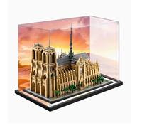 Vitrine en acrylique transparent pour Lego 21061 Notre Dame de Paris - Boîte de rangement pour objets de collection - Boîte de rangement transparente anti-poussière pour (coque uniquement) (fond