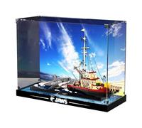 Vitrine en acrylique transparent pour Lego 21350 Jaws, objet de collection, cadeau, boîte à poussière, organisateur (boîte de présentation uniquement) (style aérographe 3 mm)