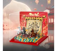 Vitrine en acrylique transparent pour Lego 80119 - Modèle de construction au galop - Boîte transparente - Boîte de rangement - Boîte anti-poussière (modèle non inclus) (fond 1-3 mm)