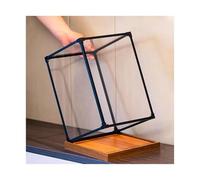 Vitrine en acrylique transparent, Présentoir en acrylique, Cube carré empilable, cadre noir, vitrine d'objets de collection, plusieurs tailles(30x30x50cm(12"x12"x20"))