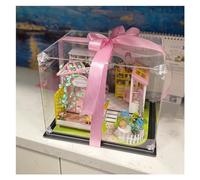 Vitrine en acrylique transparente 10 20 30 40 50 60 70 Cm Long Boite d'exposition transparente pour figurines d'action, Cube Acrylic Assemble Collectibles Boxes, Vitrine anti-poussière ( Color : Black