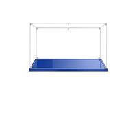 Vitrine en Acrylique Transparente Anti - poussière 50x20x35cm, Base Bleue | MADEHAY Grande Boîte de présentatio pour Lego Model série 42159 76415 41450 42130.