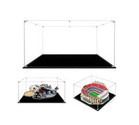 Vitrine en Acrylique Transparente Anti - poussière 60x60x25cm, Base Bleue | MADEHAY Grande Boîte de présentatio pour Lego Model série 10284 42052 75222.