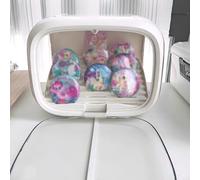 Vitrine en Acrylique Transparente avec Porte-Badges magnétique, Organisateur d'objets de Collection en Plastique Acrylique avec Support Amovible, pour Chambre et dortoir