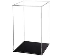 Vitrine en acrylique transparente montable soi-même - Protection contre la poussière - Pour figurines d'anime, modèles de voiture et objets de collection - 15 x 15 x 35 cm
