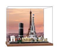 Vitrine en acrylique transparente pour Lego 21044 Motif horizon de Paris - Anti-poussière - Vitrine de collection de modèles (modèle non inclus) (fond 3 mm)