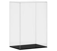 vidaXL Vitrine en acrylique 17x12x25 cm Transparent et noir Anti-poussière Facile à assembler