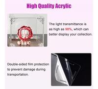Vitrine en Acrylique Vitrine en PVC Anti-poussière pour Grandes Figurines, Boîte Présentation en Acrylique Transparent avec Socle En Bois Objets Collection, Grande Vitrine(40x40x35cm(16"x16"x14"))