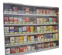 Vitrine En Aluminium Pour Cigarettes Avec Serrure À Clé Pour Magasin De Détail, 3/4/5/6/7 Étagères - Fixation Murale Vitrine De Comptoir - Supermarché Armoire De Rangement Sécurisée(74.5x17.3x105cm)