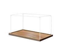 Vitrine en bois de noyer, 2 cm, café noir, haut de gamme, convient pour Lego 42154 groupe mécanique Ford GT, vitrine transparente de 3 mm d'épaisseur, grain de bois + 3 mm