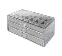 Vitrine en, boîte de Collection de Roches | Boîte de Collecte en Acrylique Transparent avec 54 Compartiments - Boîte de Collecte de Pierres Transparente à 3 Couches Vitrine à 3 Couches pour pi