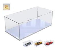 Vitrine en plexiglas acrylique transparente épaissie 3mm | 60x30x20cm Intérieur blanc - Pour modèles de voitures à l'échelle 1:8