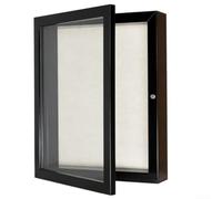 Vitrine en pour bois pour Miniatures 1:24 pour Boîte d'Exposition Murale avec Fermeture Magnétique pour Figurines et Maquettes de Voitures Profond (black 12 * 16inch)
