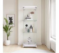 Vitrine en verre, 3 étagères, Armoire de Collection en Verre trempé, Meuble Vitrines, Vitrine pour Collection 125 x 42 x 36cm,