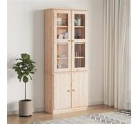 vidaXL Vitrine en verre ALTA 77x35x186,5 cm bois de pin massif