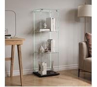 Vitrine en Verre avec LED,Vitrine pour Collection 123x40x35cm,Meuble Vitrines avec Multiple Couleurs RVB et 1 Portes,Serrure,Noir