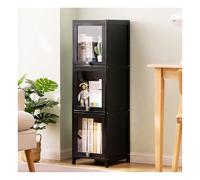 Vitrine en verre avec portes Sea and Dus oof - Vitrine sur pied pour la maison, le salon, la chambre à coucher ou le bureau - Solution de rangement élégante et fonctionnelle - Transparent - 106 x 30