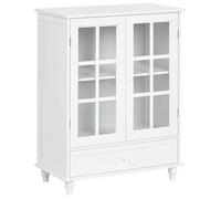 Vitrine en verre CARLET Bois 71 cm Blanc