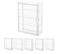 Vitrine en Verre pour Collection, Boîte de Présentation en Acrylique Transparent à 4 Niveaux pour Figurines Pop, Funko Pop, Mini Figurines, Objets de Collection, DIY (39×29×12cm)