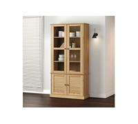Vitrine en verre VIGO 85x35x170 cm bois massif de pin