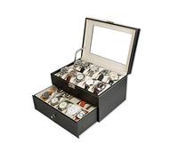 Vitrine garde 20 montres PU Noir