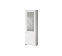 Vitrine Gauche Laquée Blanc Brillant avec Leds - DEYTON -