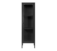 Vitrine - HOUSE NORDIC - 1 porte - Acier noir - 40 x 35 x 140 cm - Design contemporain
