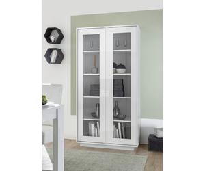 Vitrine - ICEBERG - Blanc laqué brillant - 2 Portes - Fabrication Italienne - 92 x 43 x 179 cm