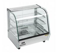 Vitrine inox chauffante 120 Litres de comptoir 1100 W, 220 V - MONO