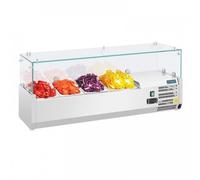 Vitrine inox réfrigérée à ingrédients 3 x GN 1/3 (P)100 mm & 1 x GN 1/2 (P)100 mm, 150 W, 220 V - MONO