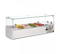 Vitrine inox réfrigérée à ingrédients 5 x GN 1/4 (P)100 mm, 150 W, 220 V - MONO
