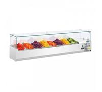 Vitrine inox réfrigérée à ingrédients 8 x GN 1/3 (P)100 mm, 150 W, 220 V - MONO