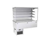 Vitrine Inox Réfrigérée Murale Droite avec Portes Battantes, Cuve Réfrigérée Ventilée Capacité GN de 3 ou 4