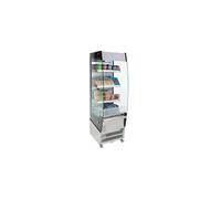 Vitrine inox ventilée positive libre service 220 Litres, avec rideau, sur roulettes, 1300 W, 220 V - MONO