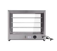 Vitrine isolante à 4 étages 220 V, étagère de chauffage commerciale, comptoir chaud, armoire de maintien au chaud avec éclairage pour une meilleure présentation des plats, contrôle de la température