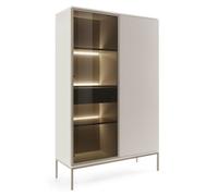 Vitrine Laval WTSZ104 - eclairage LED, largeur 104 cm, hauteur 166 cm, profondeur 39 cm, Couleur cachemire